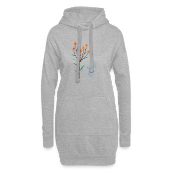 Qualle - Hoodie-Kleid - Grau meliert - Vorne