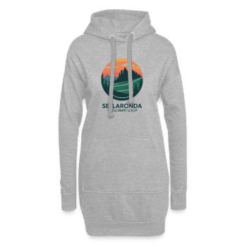 Sellaronda Dolomiti Loop Radsport Kunst - Hoodie-Kleid - Grau meliert - Vorne