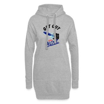 Get out and Stay Alive - Fisch in Falle - Sweat-shirt à capuche long Femme - gris chiné - Devant