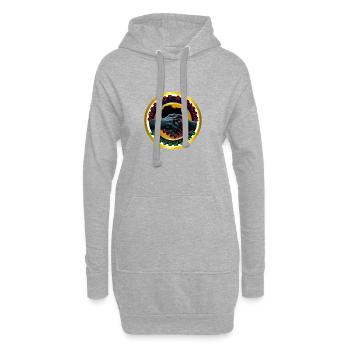 support african businesses - Sweat-shirt à capuche long Femme - gris chiné - Devant