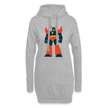 Mecha Giant Japon - Sweat-shirt à capuche long Femme - gris chiné - Devant