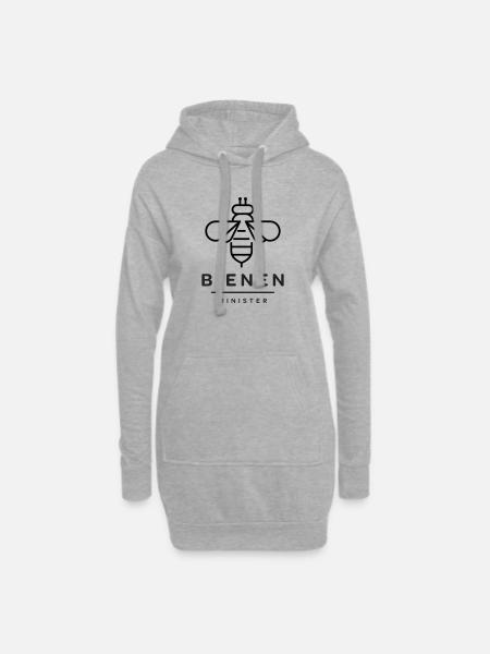 Bienenminister_ZW - Sweat-shirt à capuche long Femme - gris chiné