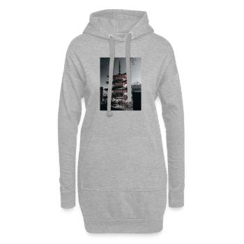 Japon Kyoto Tokyo Tokio - Sweat-shirt à capuche long Femme - gris chiné - Devant