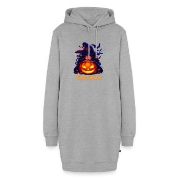 Halloween - Sorcière -Night Witch - Sweat-shirt à capuche long Femme - gris chiné - Devant