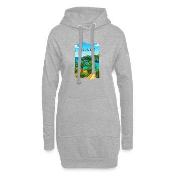 Cala Lombards - Majorque - Sweat-shirt à capuche long Femme - gris chiné - Devant