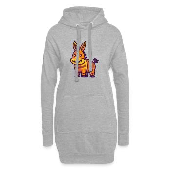 Âne Halloween Bande dessinée drôle - Sweat-shirt à capuche long Femme - gris chiné - Devant