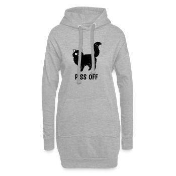 Midnight Cat Snark - Sweat-shirt à capuche long Femme - gris chiné - Devant