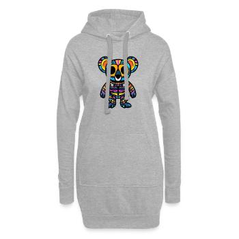 Koala Halloween Zombie - Hoodie-Kleid - Grau meliert - Vorne
