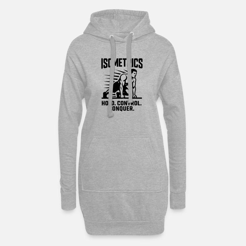 isometrics holding exercise static muscle work - Hoodie Dress - heather grey