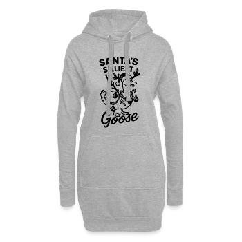 Santa Silliest Goose Lustige Weihnachten Festlich - Hoodie-Kleid - Grau meliert - Vorne