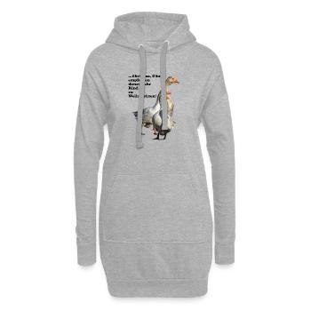 Oie de Noël Recommandation Boeuf - Sweat-shirt à capuche long Femme - gris chiné - Devant