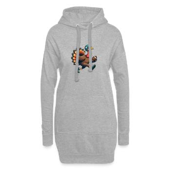 Thanksgiving Football Truthahn - Hoodie-Kleid - Grau meliert - Vorne