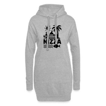 nizza  - Hoodie-Kleid - Grau meliert - Vorne