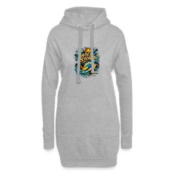 Wild Storm Sea-like Kraft - Hoodie-Kleid - Grau meliert - Vorne