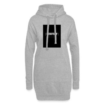 Perfect Glitch Typography - Hoodie Dress - heather grey - Front