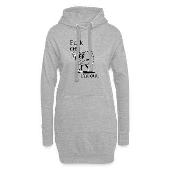 Une bonne ambiance de paix cérébrale - Sweat-shirt à capuche long Femme - gris chiné - Devant
