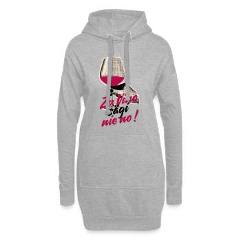 Zu Vino sägi nie no Schweizerdeutsch Weinliebhaber - Hoodie Dress - heather grey - Front