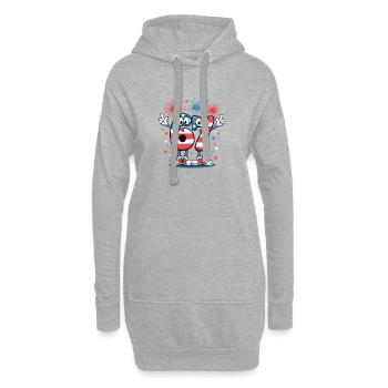 US Flag 67 Memes Six Seven - Sweat-shirt à capuche long Femme - gris chiné - Devant