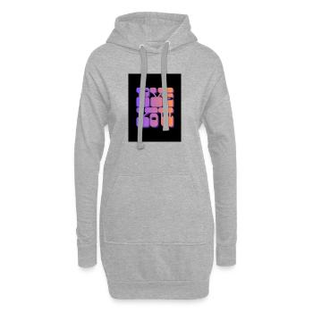 Liebe dich - Hoodie-Kleid - Grau meliert - Vorne
