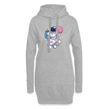 Astro Hoops: Lunar Dunk - Hoodie-Kleid - Grau meliert - Vorne