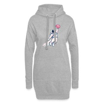 Cosmic Hoop-Astronaut - Hoodie-Kleid - Grau meliert - Vorne