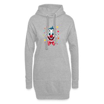Déguisement de clown de carnaval Carnaval Carnaval - Sweat-shirt à capuche long Femme - gris chiné - Devant