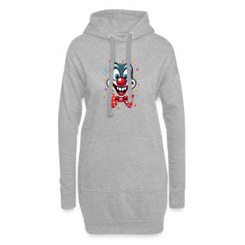 Déguisement de clown de carnaval Carnaval Carnaval - Sweat-shirt à capuche long Femme - gris chiné - Devant