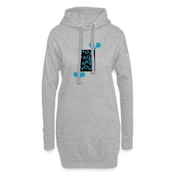 Tu es à quel point de Padel ? - Sweat-shirt à capuche long Femme - gris chiné - Devant