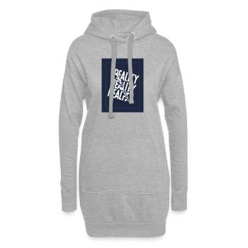 Realität - Hoodie-Kleid - Grau meliert - Vorne