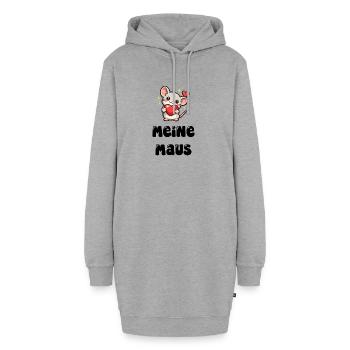 Meine Maus - Hoodie-Kleid - Grau meliert - Vorne
