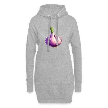 Ail - Sweat-shirt à capuche long Femme - gris chiné - Devant