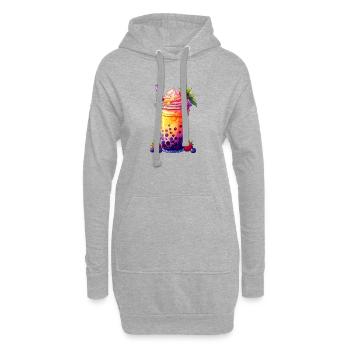 Bubble Tea - Hoodie-Kleid - Grau meliert - Vorne