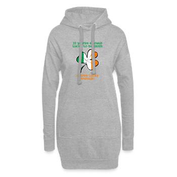Assez chanceux pour être Irlandais - Sweat-shirt à capuche long Femme - gris chiné - Devant