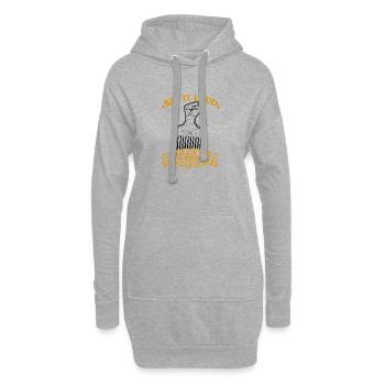 Dis-le fort, noir et fier - Sweat-shirt à capuche long Femme - gris chiné - Devant