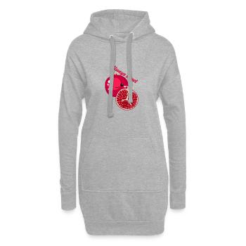 Always Sweet Pomegranate Charm - Hoodie-Kleid - Grau meliert - Vorne