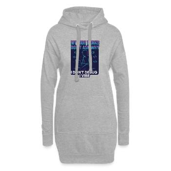 My Code Works Don't Ask Why – Lustiges Programmier - Hoodie-Kleid - Grau meliert - Vorne