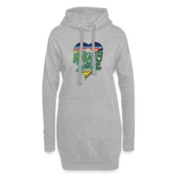 Wander- und Naturliebhaber - Hoodie-Kleid - Grau meliert - Vorne