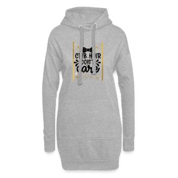 Goldene Sterne auf schwarzem Hintergrund - Hoodie-Kleid - Grau meliert - Vorne