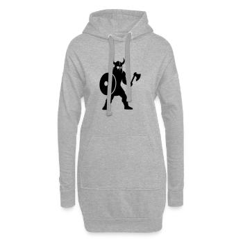 Wikinger - Hoodie-Kleid - Grau meliert - Vorne