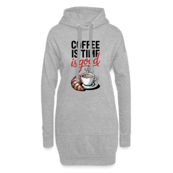 Coffee Is Good Shirt - Retro Coffee Motiv - Hoodie-Kleid - Grau meliert - Vorne