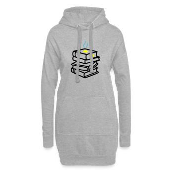 Bücherstapel Stern Fantasy Lesen Buchclub - Hoodie-Kleid - Grau meliert - Vorne