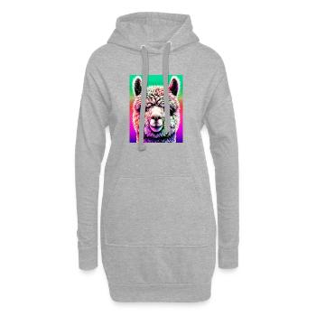 Alpaga - Sweat-shirt à capuche long Femme - gris chiné - Devant