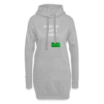 Queefs au bœuf Blastin - Sweat-shirt à capuche long Femme - gris chiné - Devant