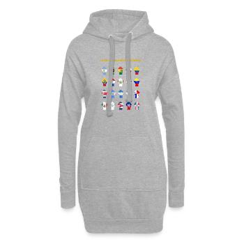Montage lateinamerikanische Widerstandsflaggen - Hoodie-Kleid - Grau meliert - Vorne