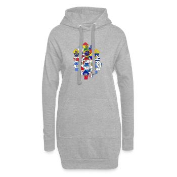 Lateinamerikanischer Widerstand - Hoodie-Kleid - Grau meliert - Vorne