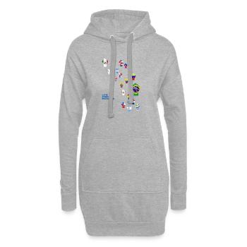 Latin American Resistance  - Hoodie Dress - heather grey - Front