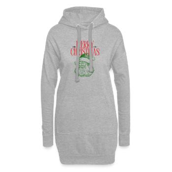 Merry_ChristmasMerry Christmas Santa Vintage Weihn - Hoodie-Kleid - Grau meliert - Vorne
