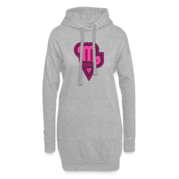 Scorpion tribal du zodiaque et eau - Sweat-shirt à capuche long Femme - gris chiné - Devant