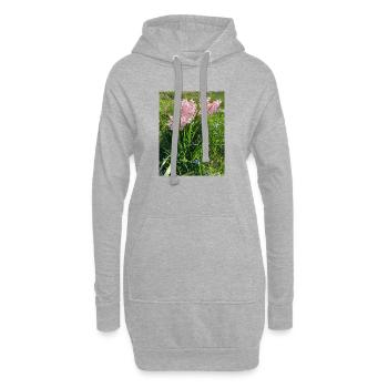 Hyacinth Rose Garden Pattern - Hoodie Dress - heather grey - Front