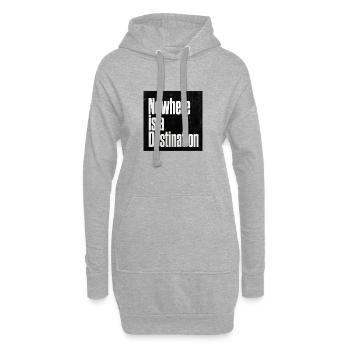 Nulle part n’est une destination - Sweat-shirt à capuche long Femme - gris chiné - Devant